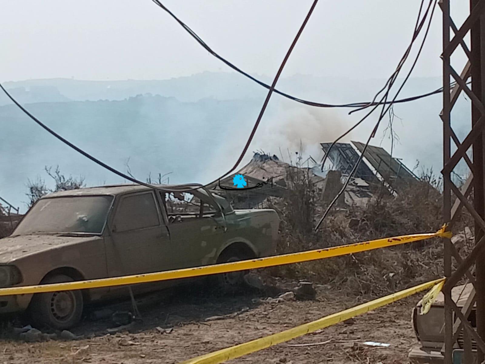 بالصور والفيديو- النهار تعاين الدمار بمحيط المبنى المستهدف في جناتا